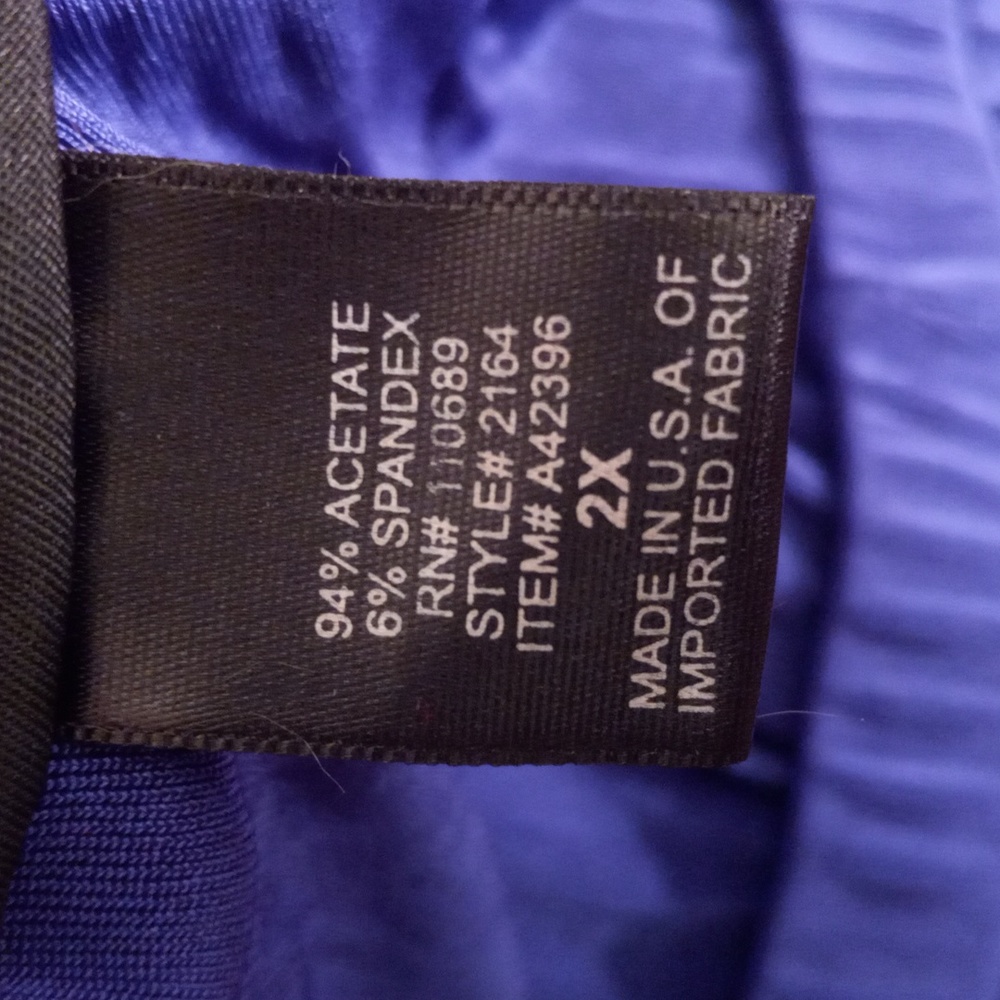 Citiknits 2X Blue Slinky Maxi Skirt Travel Knit - Picture 10 of 10